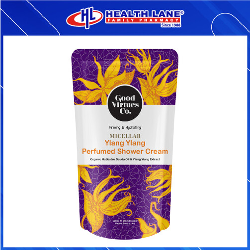 GOOD VIRTUES CO MICELLAR YLANG YLANG PERFUMED SHOWER CREAM (REFILL PACK) 550ML GOOD VIRTUES CO MICELLAR YLANG YLANG PERFUMED SHOWER CREAM (REFILL PACK) 550ML